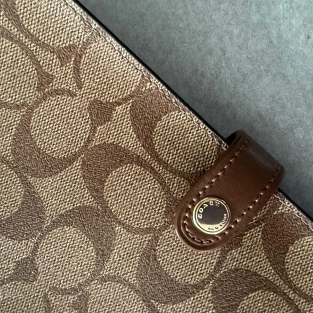 Coach Signature Canvas Organizer Folio in Brown